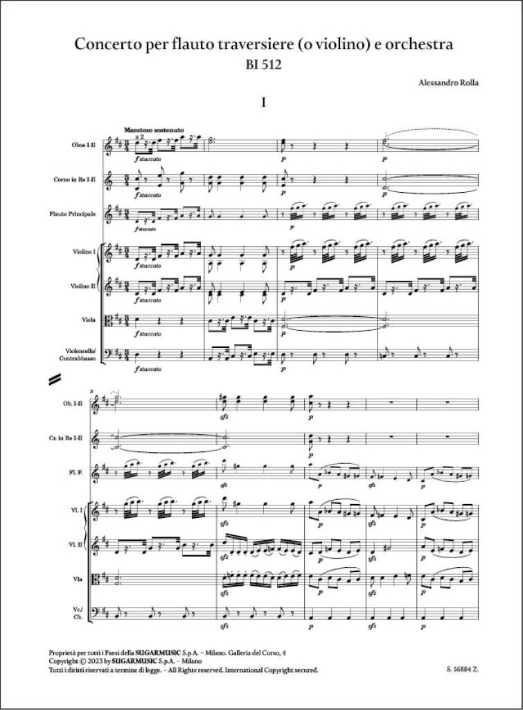 Concerto per flauto (o violino) e orchestra BI 512